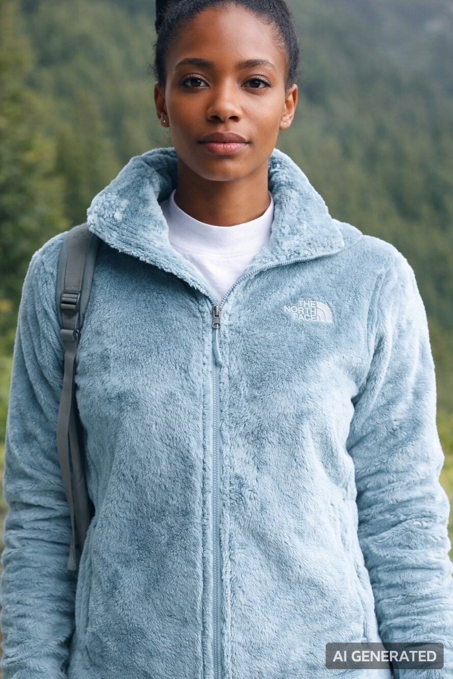 The North Face Fleece Jacket Full Zip Blue Soft & Plush Med